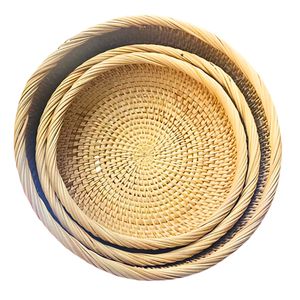 Panier de rangement en bambou élégamment conçu fabriqué à la main à partir de rotin naturel à prix économique pour la cuisine - Product Image 2