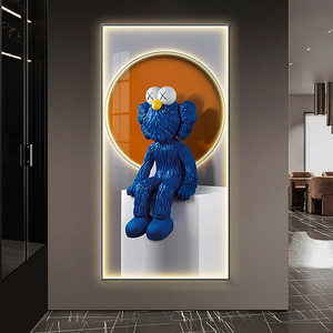 Décoration verticale moderne de luxe décor de salon <span class=keywords><strong>pop</strong></span> tendance ours violent led cristal porcelaine diamant <span class=keywords><strong>peinture</strong></span> d'<span class=keywords><strong>art</strong></span> mural - Product Image 2