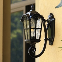 Appliques murales solaires LED modernes rétro en verre trempé, étanches, en aluminium, pour extérieur, éclairage vintage 2700K doux