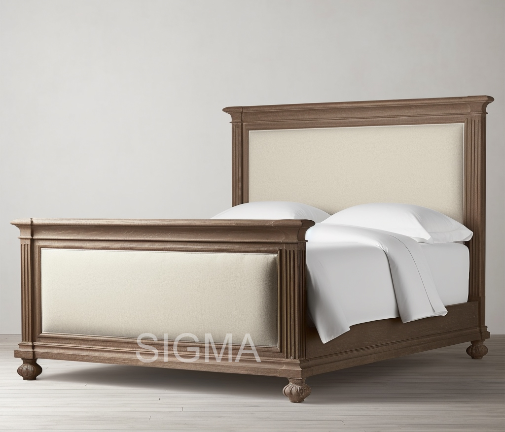 SIGMA Classic Home Furniture Solid Wood Bed Upholstered Modern Wood Beds Bed Room Set Furniture