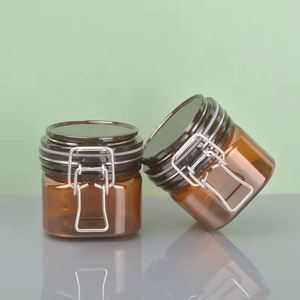 Envase PET Cuadrado Ámbar de 200 ml para Crema Contorno de Ojos, Cuidado de la Piel, Crema Adelgazante, Masajes, Mascarillas, con Tapa de Rosca Sellada - Product Image 5