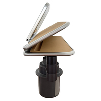 Table de Voiture Pliante Personnalisée à Trois Plateaux avec Grand Miroir pour Manger, Organisateur de Plateau de Voiture avec Rotation à 360°