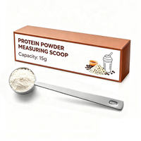 Cuillère doseuse personnalisée en acier inoxydable 304 pour protéines en poudre, 1/2 ou 2 cuillères à soupe, pour suppléments et café moulu
