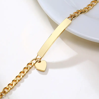 Bracelet pour bébé en acier inoxydable 316L avec placage or 18 carats, nouveau design, bracelet personnalisé, nom de bébé personnalisé pour la fabrication de bijoux