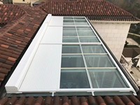 Persianas enrollables de aleación de aluminio resistentes a la oxidación y a la intemperie, directas de fábrica, para ventanas de techo, persianas exteriores para ventanas