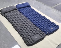 Matelas de camping gonflable de haute qualité, épaisseur 5 cm, avec pompe à pied intégrée, matelas pneumatique auto-gonflant pour la randonnée en plein air