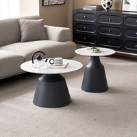 Ensemble table basse ronde de style nordique moderne pour petits espaces meubles de salon avec canapé table d'appoint balcon