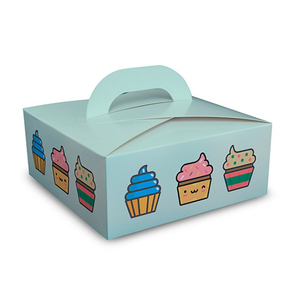 Caja de cartón corrugado marrón desechable para llevar, regalo, caja de papel de piña, elegantes cajas de lujo para pastel de cumpleaños con asa - Product Image 6