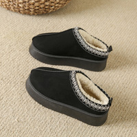Bottes de neige pour femmes, modèle export, chaudes du Nouvel An, à semelle épaisse, style mules, avec doublure polaire et fourrure, à talon ouvert