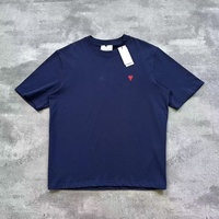 T-shirts en coton pur brodés avec logo, coupe ample et confortable, col rond, de haute qualité, marque de créateur, vente en gros