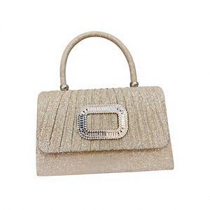 ชุดแต่งงานแบบยุโรปอเมริกันทรงสี่เหลี่ยมประดับผงทองและเพชร  งานจีบระบาย  สำหรับงานแต่งงาน งานวันเกิด หรืองานเลี้ยงตอนเย็น - Product Image 1