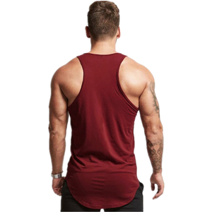 Chaleco de Fitness personalizado para hombre, transpirable, de secado rápido, de Color sólido, informal, musculoso, cómodo, de Color sólido, de secado rápido, largo - Product Image 2