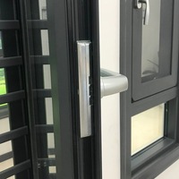 Portes et fenêtres en alliage d'aluminium avec moustiquaires intégrées, fenêtres fixes en verre isolant transparent, fenêtres gothiques en arc, fenêtre de jardin