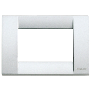 Vimar Wall <b>Switch</b> <b>Plate</b> Silver 12.5x8.5cm Metal Frame - Product Image 1
