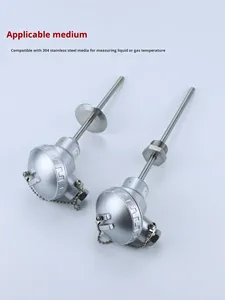 เครื่องส่งสัญญาณอุณหภูมิ <span class=keywords><strong>PT100</strong></span> 4-20mA แบบรวมในตัว หัววัดความต้านทานความร้อนชนิดแพลตตินัม K-type แบบมีเกราะป้องกัน พร้อมเซ็นเซอร์วัดอุณหภูมิ WBF รับประกัน 3 ปี - Product Image 4