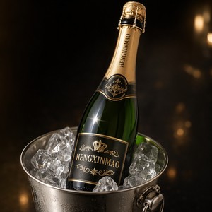 <span class=keywords><strong>Étiquette</strong></span>s personnalisées en rouleau pour <span class=keywords><strong>champagne</strong></span>, dorées à chaud, style vintage, avec badge gaufré, autocollantes, imperméables, pour bouteilles, avec logo personnalisé - Product Image 2