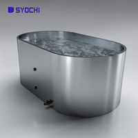 Baignoire de Plongée Froide Syochi en Acier Inoxydable, Bassin de Récupération pour Athlètes, Baignoire Spa et Massage Autonome