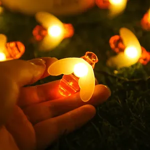 IP65 étanche <span class=keywords><strong>solaire</strong></span> LED rue <span class=keywords><strong>guirlande</strong></span> alimenté par batterie fée jardin décor extérieur décorations de noël miel abeille vacances - Product Image 3