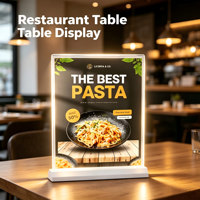 Boîtes lumineuses publicitaires LED magnétiques A4 pour affichage de bureau avec batterie rechargeable et rétroéclairage pour les menus de restaurant