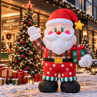 Père Noël gonflable de 6 pieds avec éclairage LED pour décoration de Noël en extérieur ou en intérieur, jardin, cour, décoration de Noël gonflable