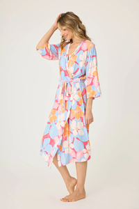 Logo personnalisé Femme chemises de nuit femmes Modal pyjamas Robes Floral rayure imprimé longue Robe de chambre <span class=keywords><strong>Spa</strong></span> maison porter des femmes Robe de bain - Product Image 5