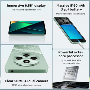 El más nuevo POCO C75 Versión global 6,88 ''120Hz Pantalla 128GB/256GB MTK Helio G81-Ultra 50MP AI Cámara dual 5160mAh Batería NFC - Product Image 2