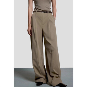 Pantalones de <span class=keywords><strong>Traje</strong></span> de Cintura Alta para <span class=keywords><strong>Mujer</strong></span>, Pantalones de Moda <span class=keywords><strong>con</strong></span> Bolsillos, Pantalones de Pierna Recta para Oficina, Pantalones Formales Elegantes para <span class=keywords><strong>Mujer</strong></span> - Product Image 1