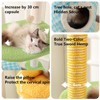 Arbre à chat de luxe coloré avec fenêtre bulle, grotte, tour multi-plateformes, structure d'escalade en sisal pour chats d'intérieur, directement de l'usine