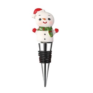 Bouchon de bouteille en plastique en forme de bonhomme de neige de Noël, décoration de fête, cadeau de Noël - Product Image 5