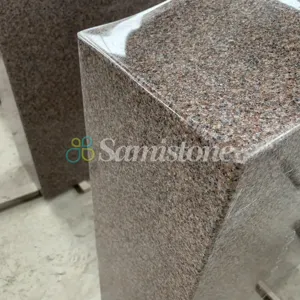 Monument Samistone American Style Mahogany Red Granite Upright Tombstone Headstone And Monument