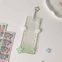 Ensemble de cartes en acrylique transparentes à quatre cadres Ailes d'ange, design Fille chassant les étoiles, cadeaux créatifs faits à la main, cadeaux de bienvenue