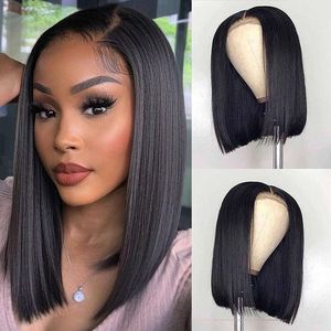 Parrucche in Capelli Umani Cambogiani Grezzi a Doppia Trama, Bob 5x5 14 Pollici, Già Realizzate, Trasparenti HD, Senza Colla, Vendita all'Ingrosso - Product Image 2