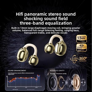 Auricolari TWS da Gaming con Clip per Orecchio, <span class=keywords><strong>Bluetooth</strong></span> 5.4, Display Digitale, Bassa Latenza, Ricarica Inversa, Cuffie Wireless Sportive per iPhone - Product Image 5