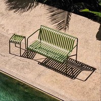 Chaise longue d'extérieur moderne combinaison fer métal villa terrasse hôtel jardin canapé style chaise de terrasse