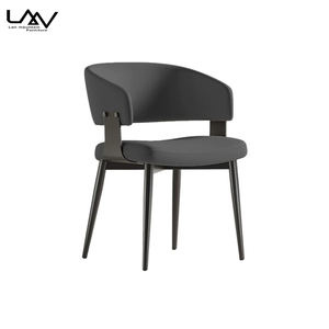 Silla de Comedor de Estilo Italiano para Restaurante u Hotel, Silla de Comedor de Lujo con Marco de Metal y Cuero para el Hogar - Product Image 6