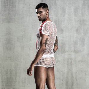 Discothèque Cosplay Hommes Sexy Lingerie Sexy Médecin Mâle <span class=keywords><strong>Sexuel</strong></span> Uniforme Maille Tentation Sexy Lingerie - Product Image 5