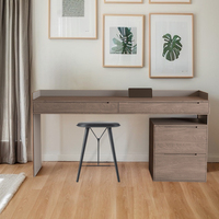 Bureau en bois au design moderne personnalisable avec tiroirs à assembler facilement pour la maison ou l'école