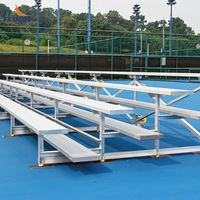 Gradins en aluminium portatifs extérieurs de places de spectateur avec le blanchisseur de bancs de terrain de football de parasol