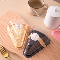 Boîte de gâteau Triangle PET alimentaire jetable transparente cuisson 6 pouces 8 pouces boîte de découpe de gâteau Mousse boîte d'emballage jetable