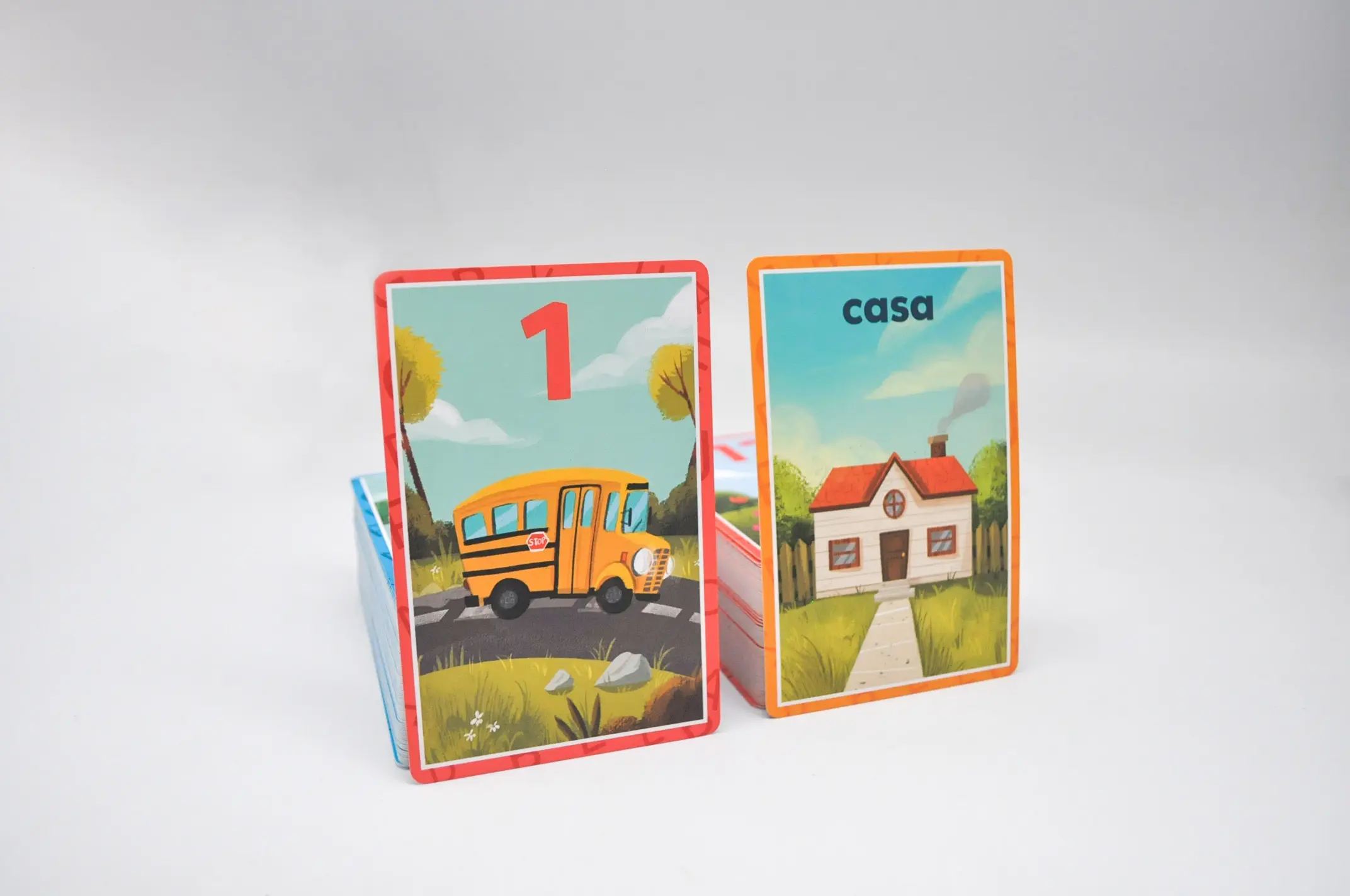 Personnalisé enfants cartes à jouer en carton mémoire oracle carte impression CMJN enfant apprentissage carte flash éducatif flashcards