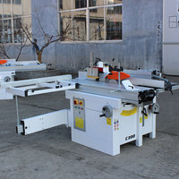 5 in 1 gabungan Panel geser gergaji poros Moulder meja mesin serut kayu
