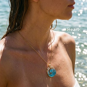 Collana a Catena Ondulata in Acciaio Inossidabile 316L Placcato Oro 18K PVD, Impermeabile, Antiossidante, Gioielli di Lusso da Spiaggia <span class=keywords><strong>per</strong></span> Donne - Product Image 1