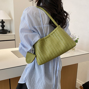 Bolso de Hombro de Mujer en Cuero PU Tejido, Mini Bolso de Mano, Bolso Tote Casual Trenzado - Product Image 3