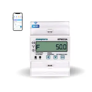 100A 230V LCD RS485 Modbus Din Rail Energy Monitor 3 Phase Smart Energy Meter For Inverter