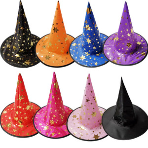 Halloween Party Props Hats Hot Sale Witches Five-star Hats Magician Pointy Hats for Children and Adults - Product Image 4