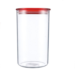 Transparent Cylindrical Airtight <b>Jar</b> With Lid <b>For</b> <b>Kitchen</b> Grain <b>Storage</b> 500Ml Set - Product Image 3