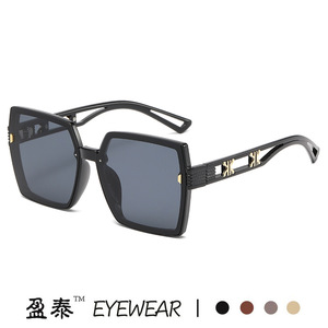 Yingtai Eyewear Square <b>Oversized</b> <b>Sunglasses</b> Grey PC Frame UV400 Protection Women Fashion Sun Glasses - Product Image 5
