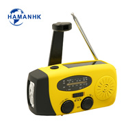 Fábrica al por mayor de buena calidad mejor precio portátil mini AM FM NOAA banda manivela solar radio de emergencia con generador y USB