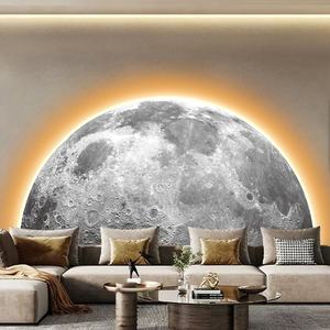 Quadro Decorativo <span class=keywords><strong>Luna</strong></span> per Soggiorno e Camera da Letto, Stile Avanzato, da Appendere sullo Sfondo del Divano, Lusso Leggero, Texture Creativa - Product Image 3