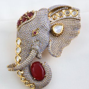 Broche de luxe en diamant style hip-hop sertie en bagues, en argent sterling 925, bijou raffiné et élégant, épingle de mode, pour mariage, fête, usage quotidien, cadeau - Product Image 1